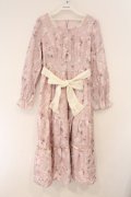 axes femme / 桜柄ティアードワンピース M ピンク O-26-03-19-066-AX-OP-OW-OS