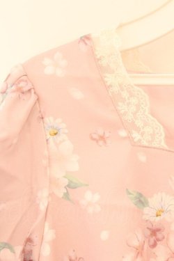 画像2: axes femme / 桜柄ティアードワンピース M ピンク O-26-03-19-066-AX-OP-OW-OS