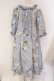 画像1: PINK HOUSE / SWAN LAKEプリントミディワンピース  フォグブルー O-26-03-19-009-LO-OP-OW-OS (1)