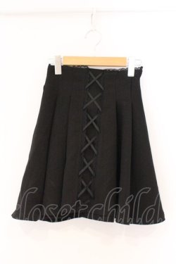 画像1: Rojita / サス付きフロントレースアップスカート  クロ O-26-03-19-070-LO-SK-IG-OS