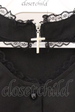 画像2: MA*RS / クロスZIP半袖ブラウス  クロ O-26-03-19-071-EL-BL-IG-OS