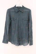 画像1: HYSTERIC GLAMOUR / ファックベアシースルーシャツ  グリーン O-26-03-19-074-PU-BL-IG-ZT036 (1)