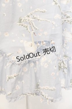 画像3: PINK HOUSE / SWAN LAKEプリントミディワンピース  フォグブルー O-26-03-19-009-LO-OP-OW-OS