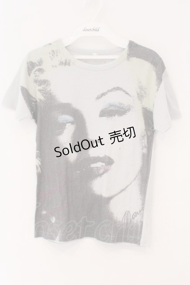 画像1: SEXY DYNAMITE LONDON / モンロープリントTシャツ XXS グレー O-26-03-19-078-PU-TS-IG-ZT052 (1)