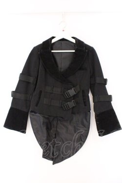 画像1: STIGMATA / ベルテッド燕尾ジャケット S ブラック O-26-03-19-079-GO-JA-IG-OS