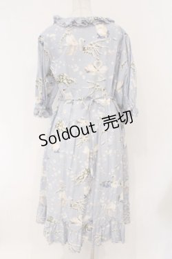 画像6: PINK HOUSE / SWAN LAKEプリントミディワンピース  フォグブルー O-26-03-19-009-LO-OP-OW-OS
