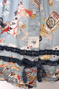 画像4: PINK HOUSE / ハロウィーンワンダーランドプリントワンピース  サックス O-26-03-19-083-LO-OP-OW-OS