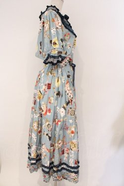 画像6: PINK HOUSE / ハロウィーンワンダーランドプリントワンピース  サックス O-26-03-19-083-LO-OP-OW-OS