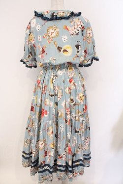 画像7: PINK HOUSE / ハロウィーンワンダーランドプリントワンピース  サックス O-26-03-19-083-LO-OP-OW-OS