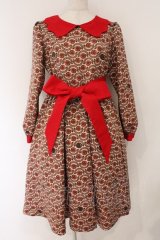 Q-pot. / Jam Tomorrowパフスリーブワンピース M ピンク O-26-03-19-086-QP-OP-OW-OS