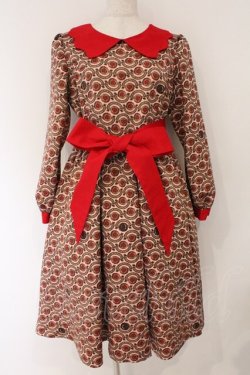 画像1: Q-pot. / Jam Tomorrowパフスリーブワンピース M ピンク O-26-03-19-086-QP-OP-OW-OS