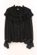 画像1: alcali / フロッキードットダブルフリルブラウス  クロ O-26-03-19-087-LO-BL-OW-OS (1)