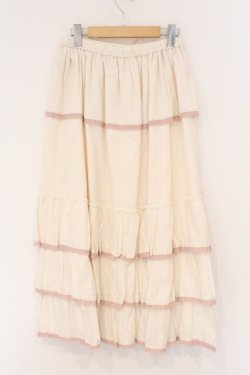 画像4: alcali / コットンローンレースAラインギャザーフリルスカート  キナリ O-26-03-19-089-LO-SK-OW-OS