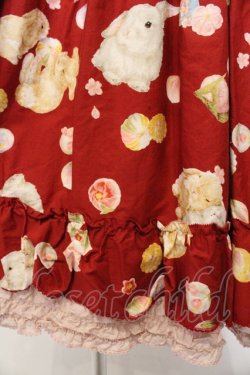 画像4: PINK HOUSE / 幸見うさぎプリントミディワンピース  アカ O-26-03-19-010-LO-OP-OW-OS