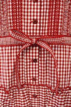 画像3: alcali / alcali × misako aoki/コットンギンガム前あきワンピース  アカ O-26-03-19-090-LO-OP-OW-OS