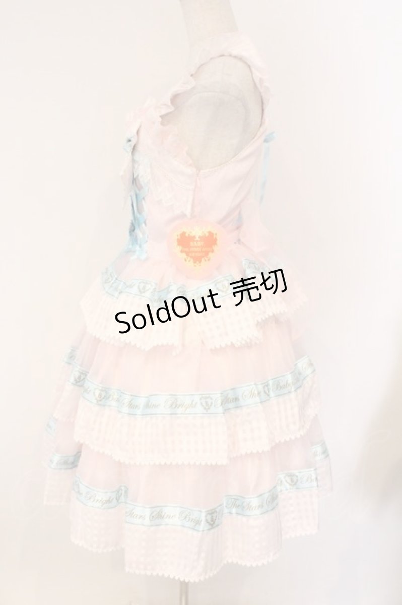 画像5: BABY,THE STARS SHINE BRIGHT / Sweet Best Wishesジャンパースカート  ピンク×サックス O-26-03-19-093-BA-OP-IG-OS (5)