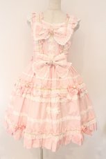 画像1: BABY,THE STARS SHINE BRIGHT / Rose Lace Rococoジャンパースカート  ピンク O-26-03-19-094-BA-OP-IG-OS (1)