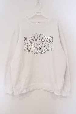 画像1: merry jenny / うさぎいっぱいトレーナー F シロ O-26-03-19-002-LO-TO-OW-OS