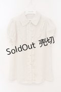 axes femme / レース襟付きフリルブラウス  アイボリー O-26-03-19-012-AX-BL-IG-OS