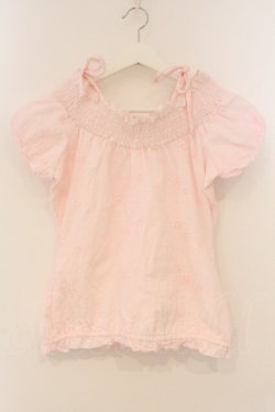 画像1: TRALALA / カットワークオフショルブラウス  ピンク O-26-03-19-013-LO-BL-OW-OS