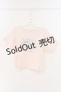E hyphen world gallery / ねこptTシャツ F ピンク O-26-03-19-024-LO-TO-OW-OS