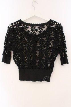 画像3: F i.n.t / フラワーレースカーディガン F クロ O-26-03-19-027-0-TO-OW-OS