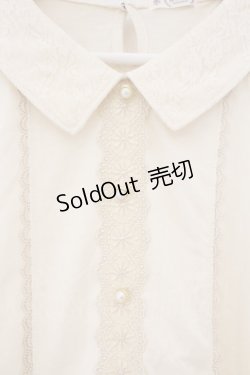 画像2: axes femme / レース使いブラウス風プルオーバー M キナリ O-26-03-19-028-AX-TO-OW-OS