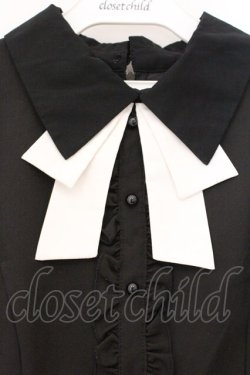 画像2: Rojita / 飾りリボンブローチ付き肩レースワンピース  クロ O-26-03-21-029-LO-OP-IG-OS