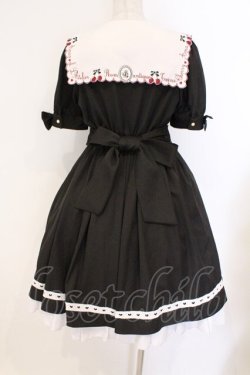 画像4: Amavel / Twin Cherriesスカラップセーラーワンピース  クロ O-26-03-21-030-CA-OP-IG-OS