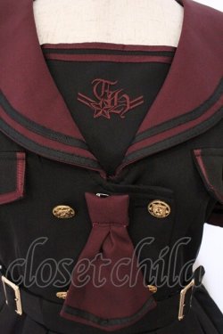 画像2: Amavel / Guardianセーラーミリタリーミドル丈ワンピース  クロ×ワイン O-26-03-21-031-CA-OP-IG-OS