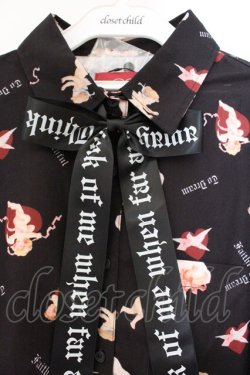 画像2: Jamie エーエヌケー / エンジェルプリントBIGシャツ M クロ O-26-03-21-033-LO-BL-OW-OS