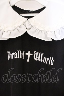 画像3: Jamie エーエヌケー / ゴシックロゴブラウス M クロ×シロ O-26-03-21-035-LO-BL-OW-OS