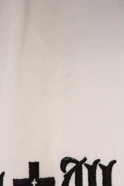 画像3: Jamie エーエヌケー / ゴシックロゴブラウス M シロ×クロ O-26-03-21-036-LO-BL-OW-OS