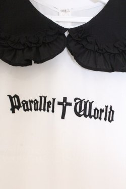 画像2: Jamie エーエヌケー / ゴシックロゴブラウス M シロ×クロ O-26-03-21-039-LO-BL-OW-OS