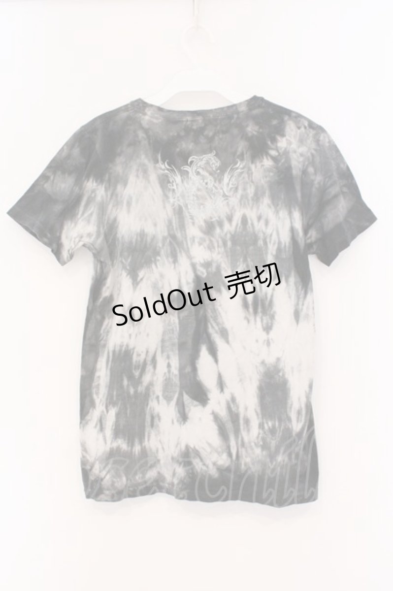 画像3: Sixh / トライバルタイダイTシャツ S ブラック O-26-03-21-055-HN-TO-OW-ZI (3)