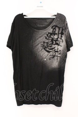 画像1: h.NAOTO / ロゴptTシャツ  ブラック O-26-03-21-058-HN-TO-OW-OS