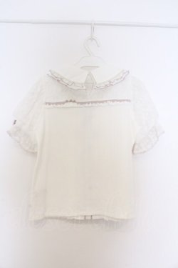 画像4: LIZ LISA / ダブルリボンパフスリーブリブカットトップス 0 シロ O-26-03-21-1028-LO-TO-OW-OS