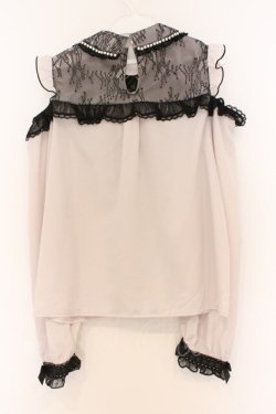 画像3: LIZ LISA / BIGリボンオープンショルダーフリルブラウス 0 ピンク×クロ O-26-03-21-1032-LO-BL-OW-OS