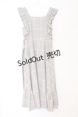 画像1: An MILLE / ミドル丈チェックフリルワンピース F ベージュ系 O-26-03-21-1040-EL-OP-OW-OS