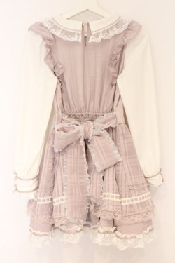 画像3: LIZ LISA / シアーチェックエプロンフリルワンピース 0 ピンク O-26-03-21-1041-LO-OP-OW-OS