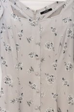 画像2: EATME / ROSE PRINTスクエアネックワンピース S グレー O-26-03-21-1042-LO-OP-OW-OS (2)