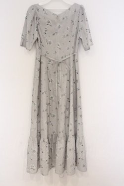 画像3: EATME / ROSE PRINTスクエアネックワンピース S グレー O-26-03-21-1042-LO-OP-OW-OS