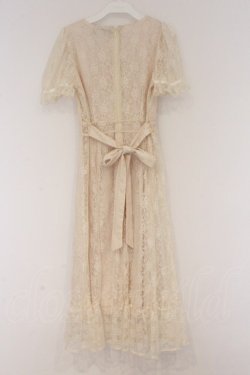 画像3: evelyn / レース半袖ロングワンピース  アイボリー O-26-03-21-1045-LO-OP-OW-OS