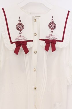 画像2: Amavel / Magical Tarotフリルブラウス F シロ×ピンク O-26-03-21-1049-CA-BL-OW-OS