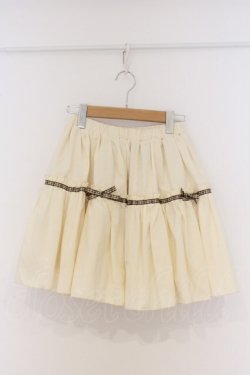 画像1: DearMyLove / パニエにもなる ギンガムリボンorオーガンジー リバーシブルチュチュスカート M アイボリー O-26-03-21-1051-EL-SK-OW-OS