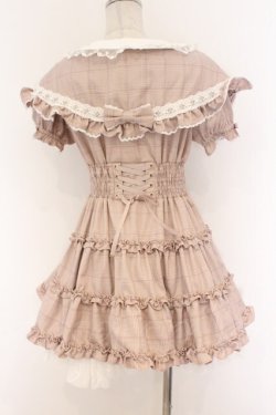 画像4: LIZ LISA / チェックリボンケープワンピース 0 ピンク O-26-03-21-1007-LO-OP-OW-OS