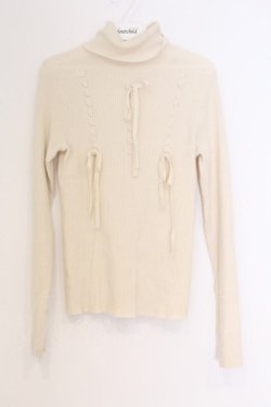 画像1: merry jenny / リボンリボンリボンニット  アイボリー O-26-03-21-1015-LO-TO-IG-OS