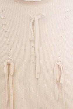 画像2: merry jenny / リボンリボンリボンニット  アイボリー O-26-03-21-1015-LO-TO-IG-OS