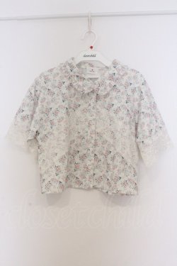 画像1: merry jenny / flowerレースブラウス  アイボリー O-26-03-21-1022-LO-BL-IG-OS