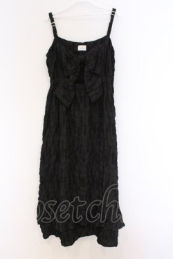 画像1: merry jenny / Bigリボンキャミワンピース  クロ O-26-03-21-1023-LO-OP-IG-OS